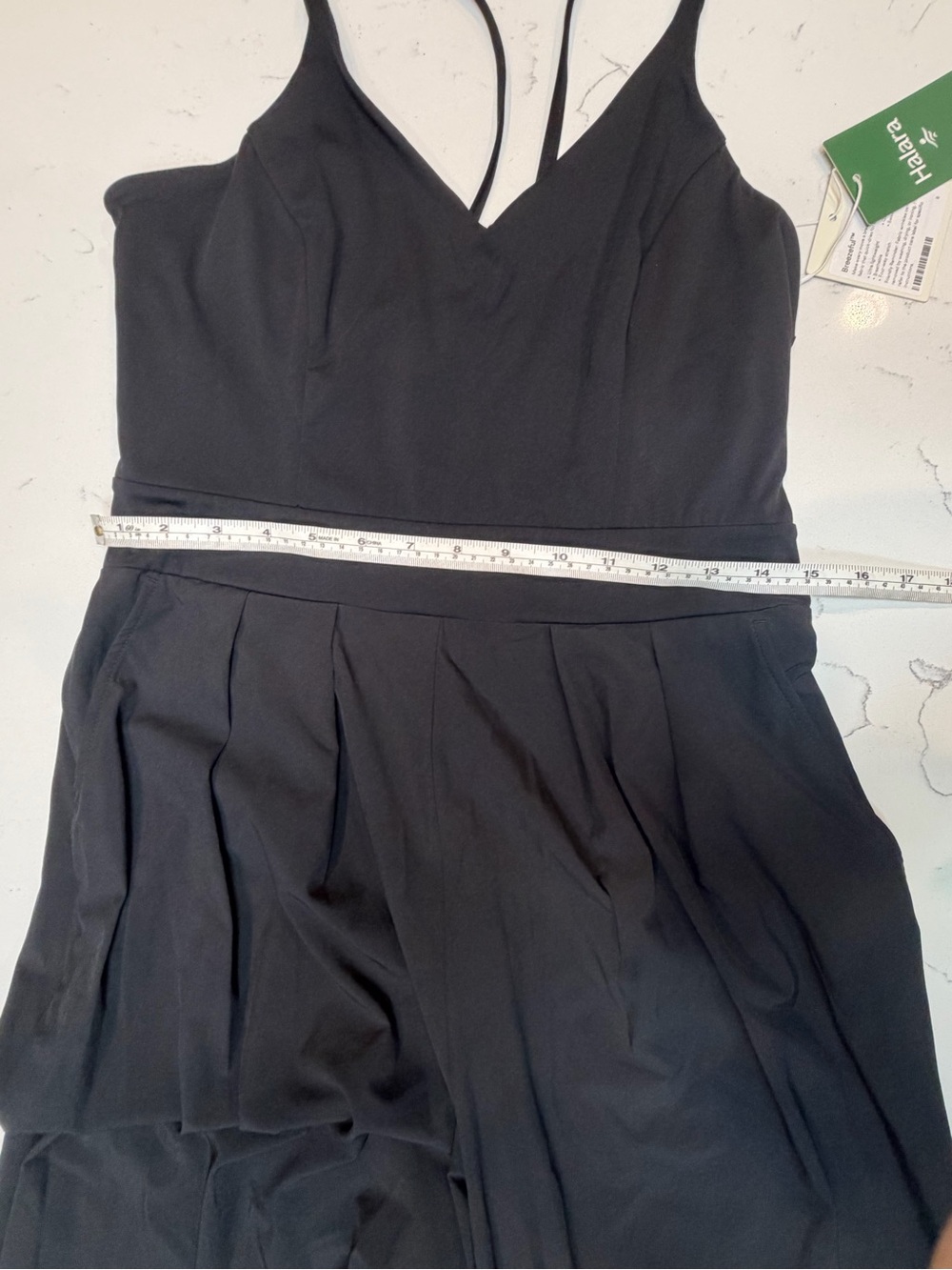 NWT HALARA Black Wide-Leg Athletic Jumpsuit Size M - Picture 4 of 7